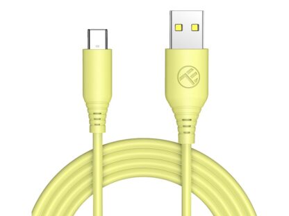 Cablu silicon Tellur USB to Type-C, 3A, 1m, galben