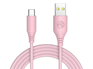 Cablu silicon Tellur USB to Type-C, 3A, 1m, roz