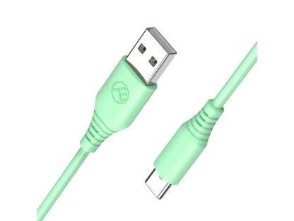 Cablu silicon Tellur USB to Type-C, 3A, 1m, verde 2