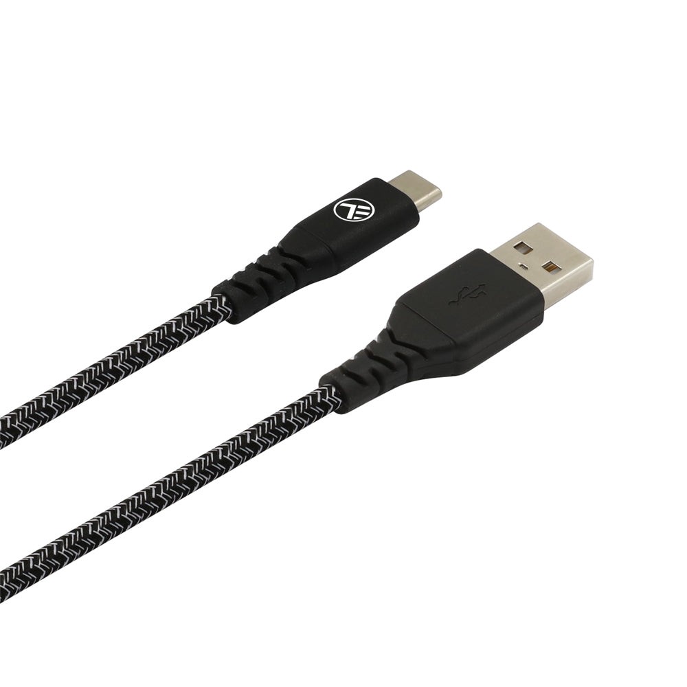 Cablu Tellur Green USB to Type-C, 3A, 1 m, nailon, negru 2