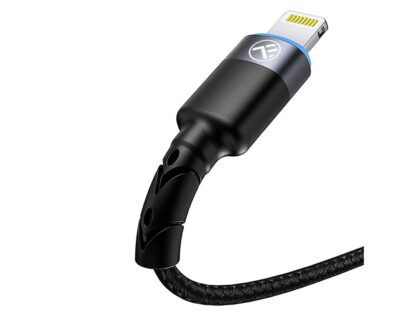 Cablu Tellur Lightning cu LED, 3A nailon, 1.2m, negru 3