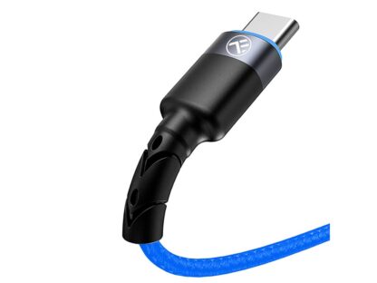 Cablu Tellur Type-C cu LED, 3A, nailon, 1.2m, albastru 3