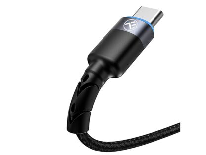 Cablu Tellur USB to Type-C cu LED, 2A, nailon, 2m, nailon, negru 3