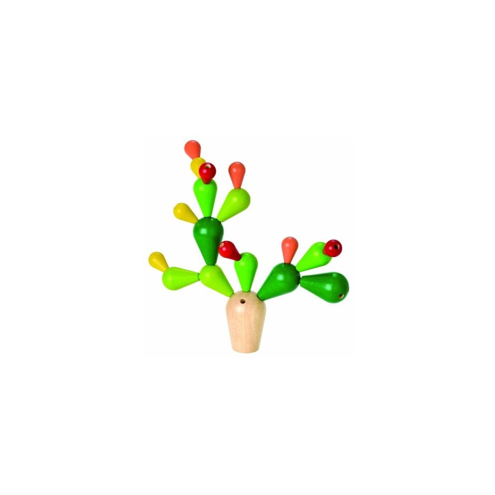 Cactus Joc din lemn de echilibru și construcție, 28 piese colorate, 3 ani+ 4