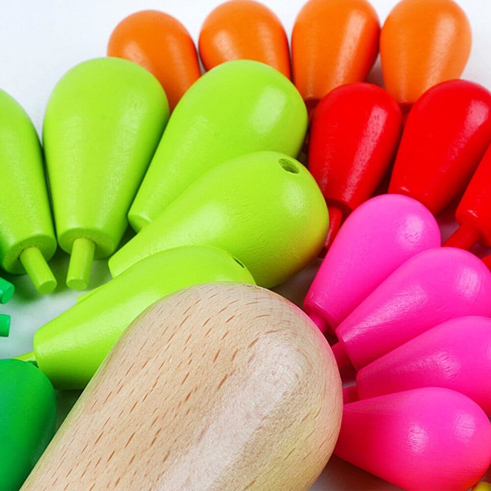 Cactus Joc din lemn de echilibru și construcție, 28 piese colorate, 3 ani+ 6