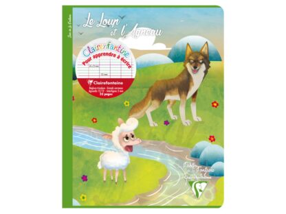 Caiet A5+ (17 x 22 cm) capsat, 16 file, metric, Les Fables De La Fontaine, Clairefontaine 7