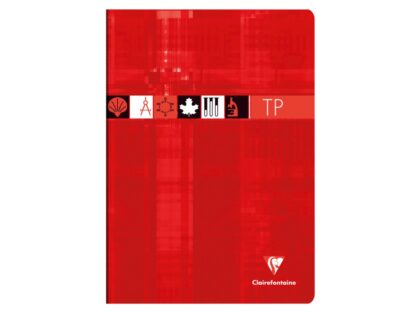 Caiet A4 capsat, 48 file, velin, Clairefontaine roșu