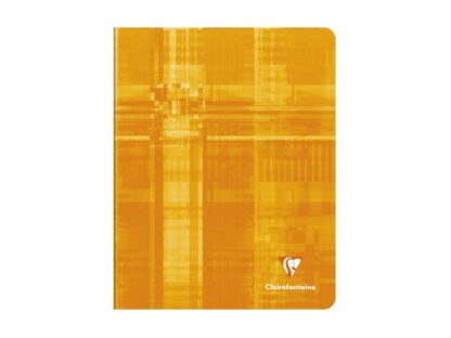 Caiet A5+ (16,5 x 21 cm) capsat, 36 file, Clairefontaine, matematică 10 x 10 mm portocaliu
