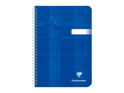 Caiet A5 cu spiră, 50 file, liniatură franceză, Clairefontaine albastru