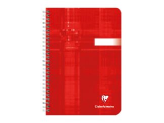 Caiet A5 cu spiră, 50 file, liniatură franceză, Clairefontaine roșu