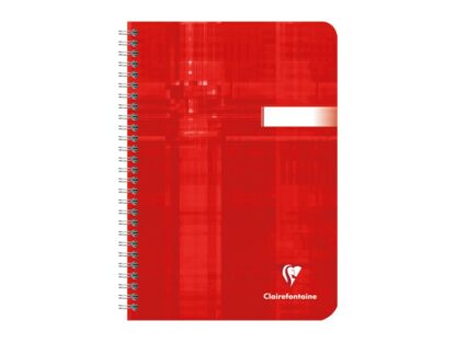 Caiet A5 cu spiră, 50 file, liniatură franceză, Clairefontaine roșu