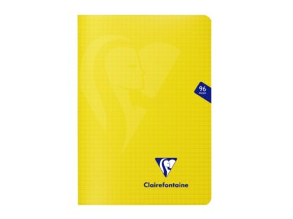 Caiet capsat A5, 48 file, Colecția Mimesys, Clairefontaine galben