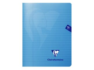 Caiet capsat A5+, 48 file, Colecția Mimesys, Clairefontaine albastru