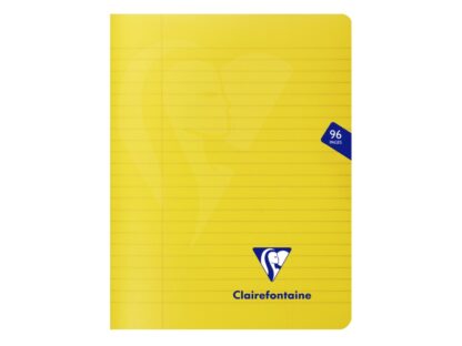 Caiet capsat A5+, 48 file, Colecția Mimesys, Clairefontaine galben