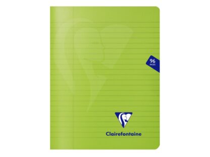 Caiet capsat A5+, 48 file, Colecția Mimesys, Clairefontaine verde