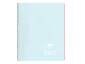 Caiet cu spiră A5, 80 file, Colecția Koverbook, Clairefontaine Ice blue