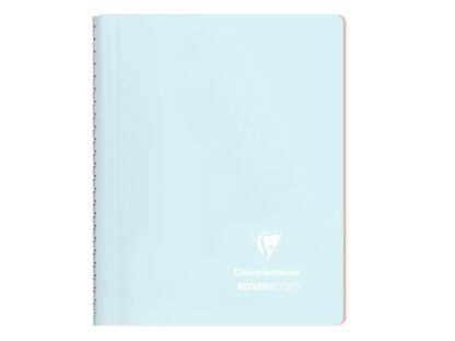 Caiet cu spiră A5, 80 file, Colecția Koverbook, Clairefontaine Ice blue