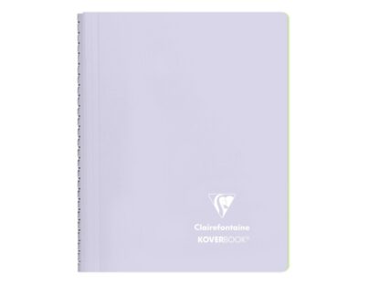 Caiet cu spiră A5, 80 file, Colecția Koverbook, Clairefontaine Lilac
