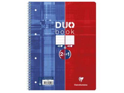 Caiet reversibil cu spiră Duo book, Clairefontaine spate