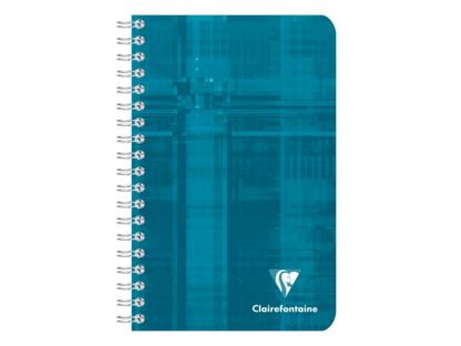 Caiet cu spiră A6+, Clairefontaine albastru