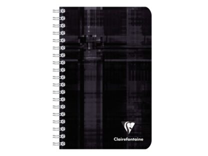 Caiet cu spiră A6+, Clairefontaine negru