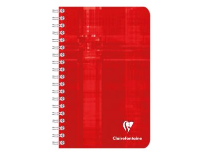 Caiet cu spiră A6+, Clairefontaine roșu