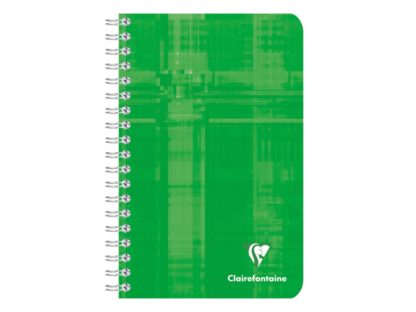 Caiet cu spiră A6+, Clairefontaine verde