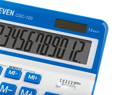 Calculator de birou 12 digiți, 206 x 155 x 35 mm, Eleven CDC120 alb-albstru 3