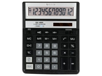 Calculator de birou 12 digiți, 203 x 158 x 31 mm, Eleven SDC-888X-BK 1