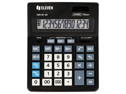 Calculator de birou 14 digiți, 205 x 155 x 35 mm, Eleven CDB1401-BK 1