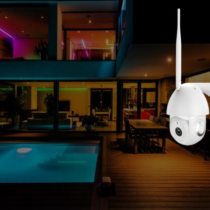 Cameră exterior WiFi Tellur Smart, 3MP, UltraHD, Autotracking, PTZ, Alb 4