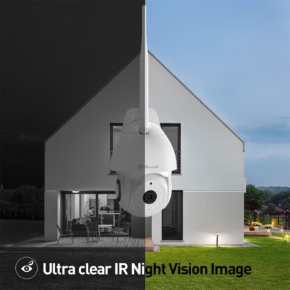 Cameră exterior WiFi Tellur Smart, 3MP, UltraHD, Autotracking, PTZ, Alb 5