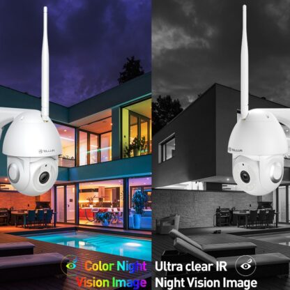 Cameră exterior WiFi Tellur Smart, 3MP, UltraHD, Autotracking, PTZ, Alb 9