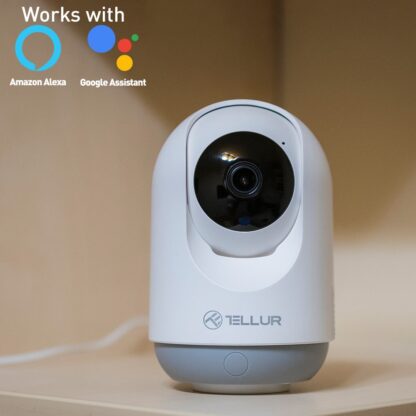 Cameră Interior WiFi Tellur Smart, 3MP, UltraHD, Autotracking, PTZ, Alb 3
