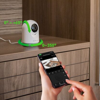 Cameră Interior WiFi Tellur Smart, 3MP, UltraHD, Autotracking, PTZ, Alb 4