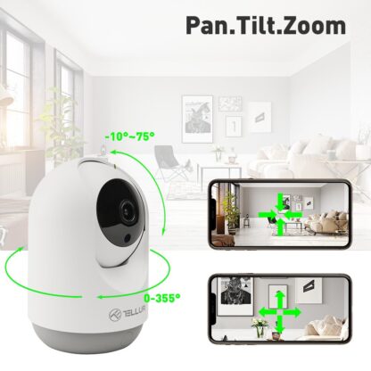 Cameră Interior WiFi Tellur Smart, 3MP, UltraHD, Autotracking, PTZ, Alb 5