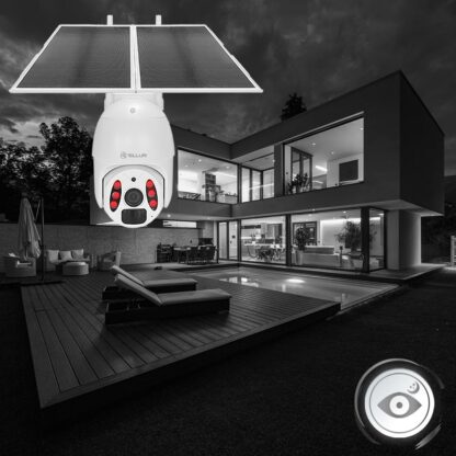 Cameră solară WiFi Tellur Smart, P&T, 3MP, 2K UltraHD, PIR, panou solar 20W, Alb 14