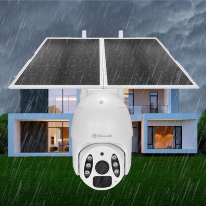 Cameră solară WiFi Tellur Smart, P&T, 3MP, 2K UltraHD, PIR, panou solar 20W, Alb 6