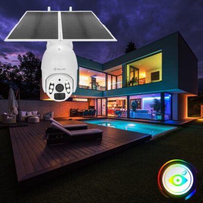 Cameră solară WiFi Tellur Smart, P&T, 3MP, 2K UltraHD, PIR, panou solar 20W, Alb 8