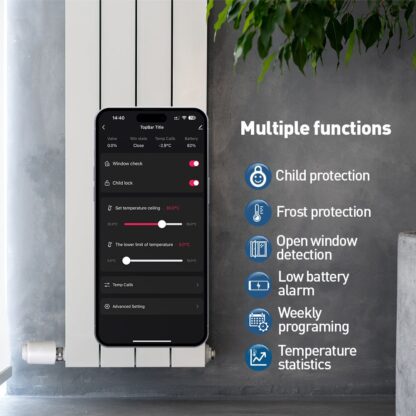 Cap termostatic WiFi Tellur Smart, RVSH1, LED, Alb 3