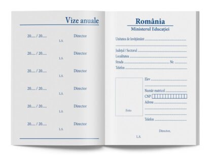 Carnet de elev pentru clasele I-IV 1