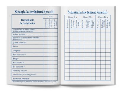 Carnet de elev pentru clasele I-IV 2