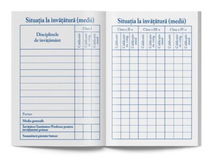 Carnet de elev pentru clasele I-IV 3