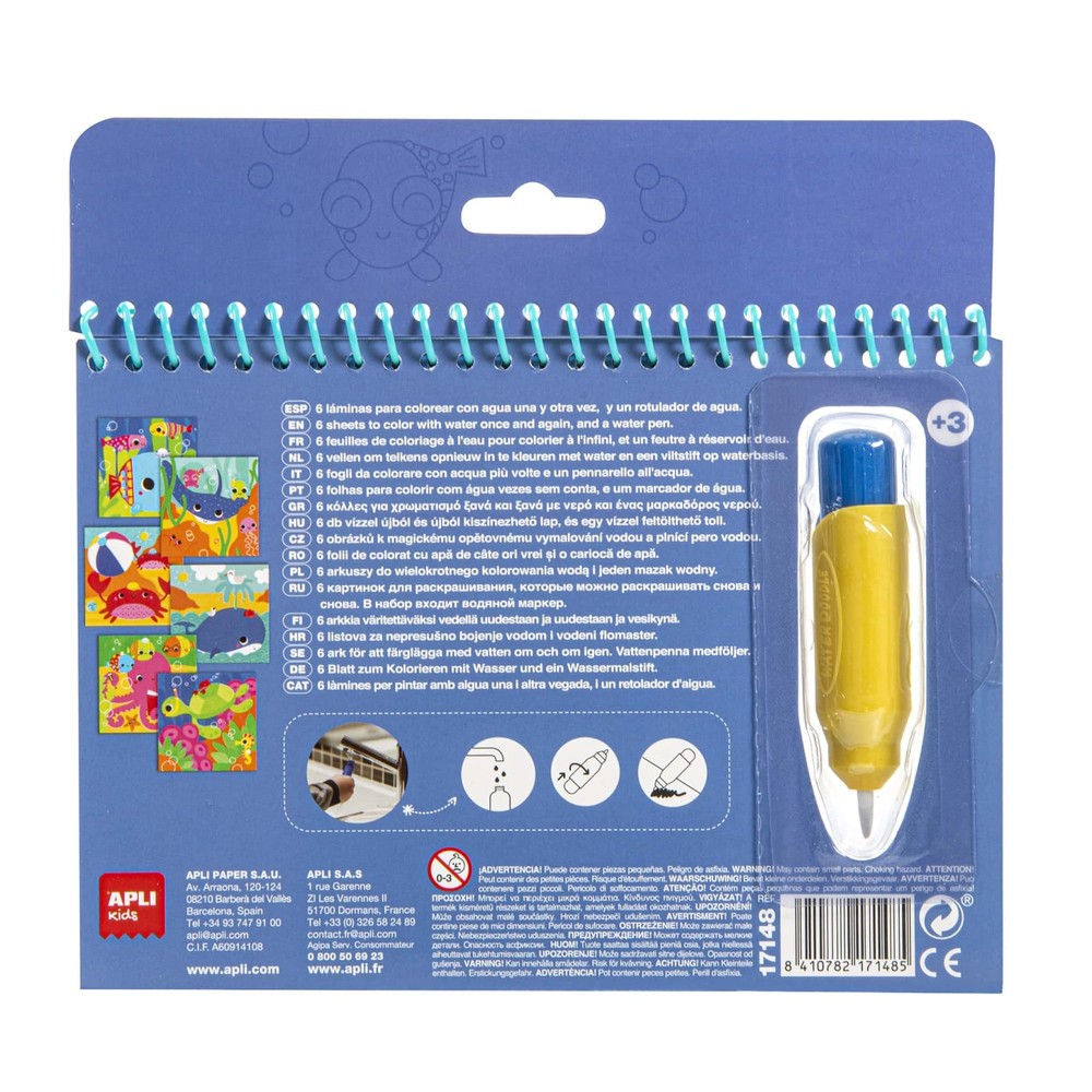 Carte de colorat Aqua FUN Magic Animale Marine include Magic Pen 2