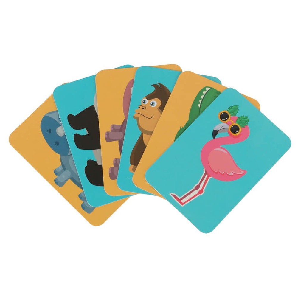 Carte magnetică, Animale Sălbatice, Joc Puzzle cu 47 Piese Magnetice, STEAM 5