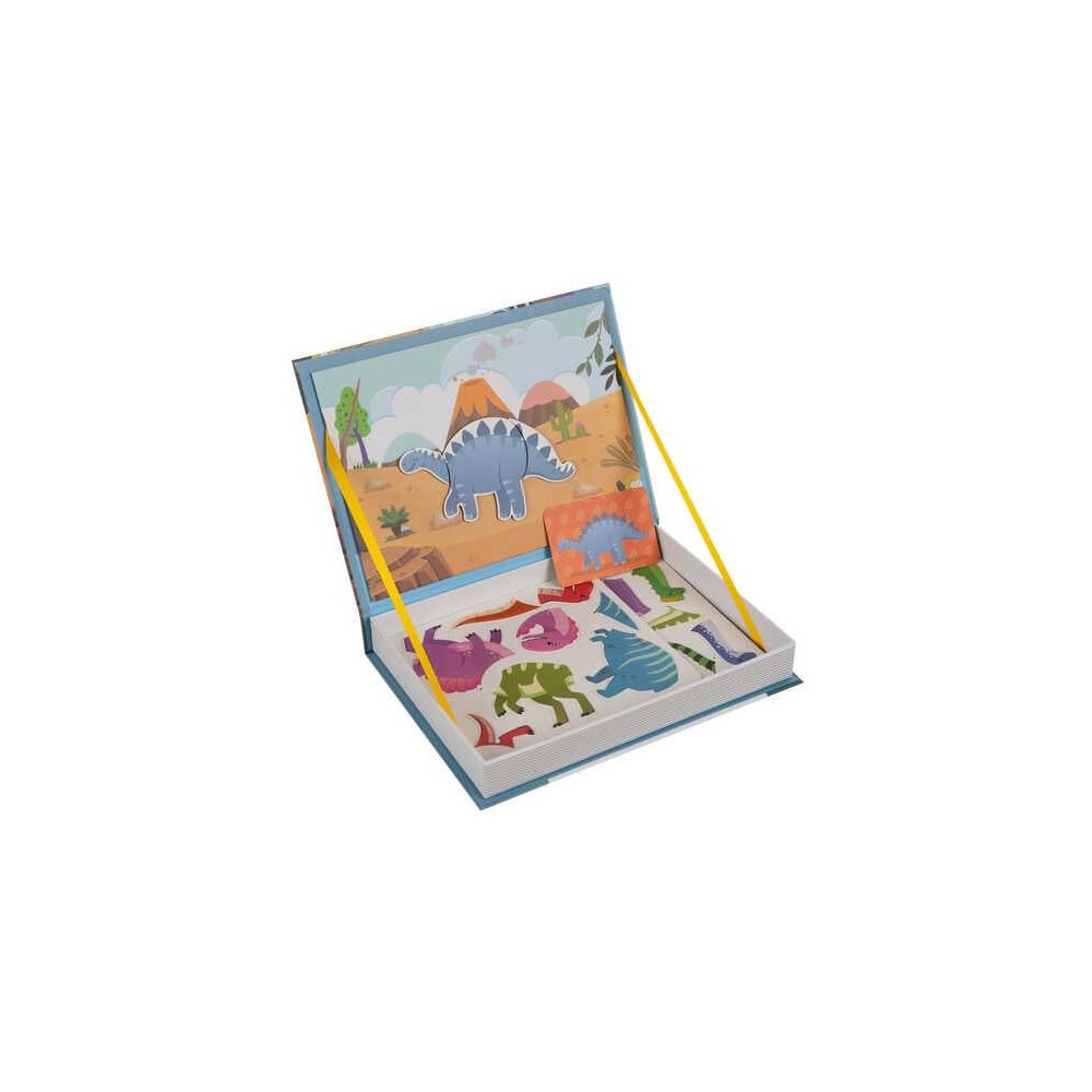 Carte magnetică, Joc Puzzle Magnetic cu Dinozauri, 36 Piese, STEAM 5