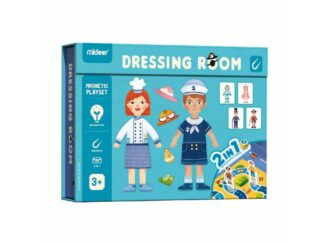 Carte Magnetică Puzzle, Dressing Room, 50 piese magnetice, 10 carduri și Joc Educativ de societate Magnet Stand Up