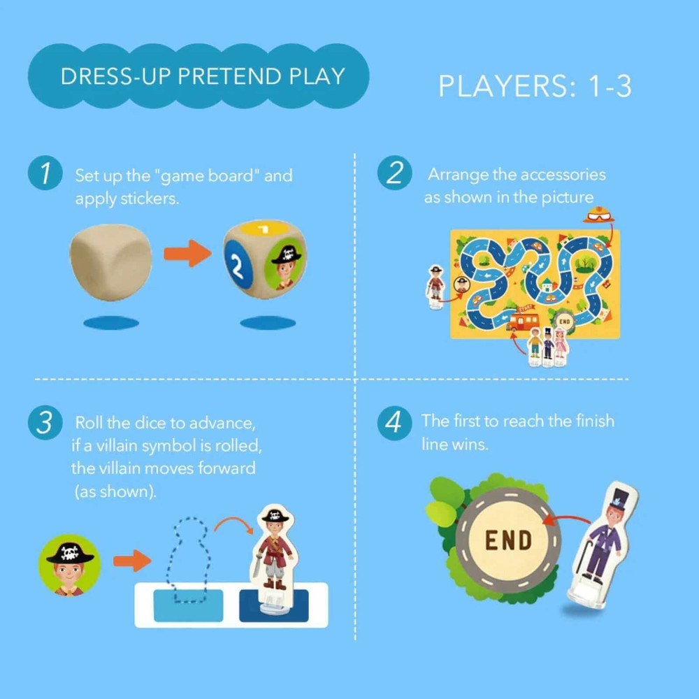 Carte Magnetică Puzzle, Dressing Room, 50 piese magnetice, 10 carduri și Joc Educativ de societate Magnet Stand Up 6