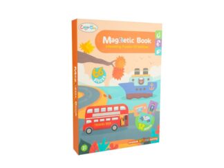 Carte magnetică, Transport, Joc Puzzle cu 66 Piese Magnetice, STEAM