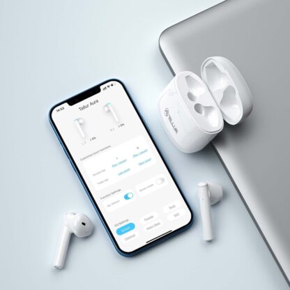 Căști Bluetooth Tellur Aura True Wireless, APP, alb 4